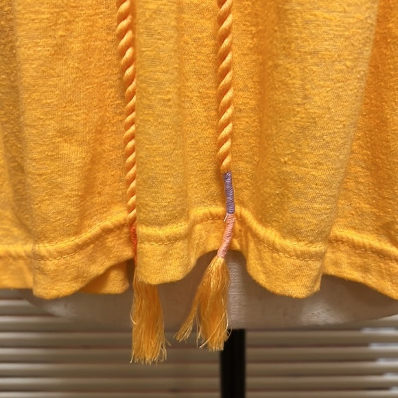 5. Free People Market Embroidered V Neck Top in Carrot Ginger, Size Large - Picture 12 of 17